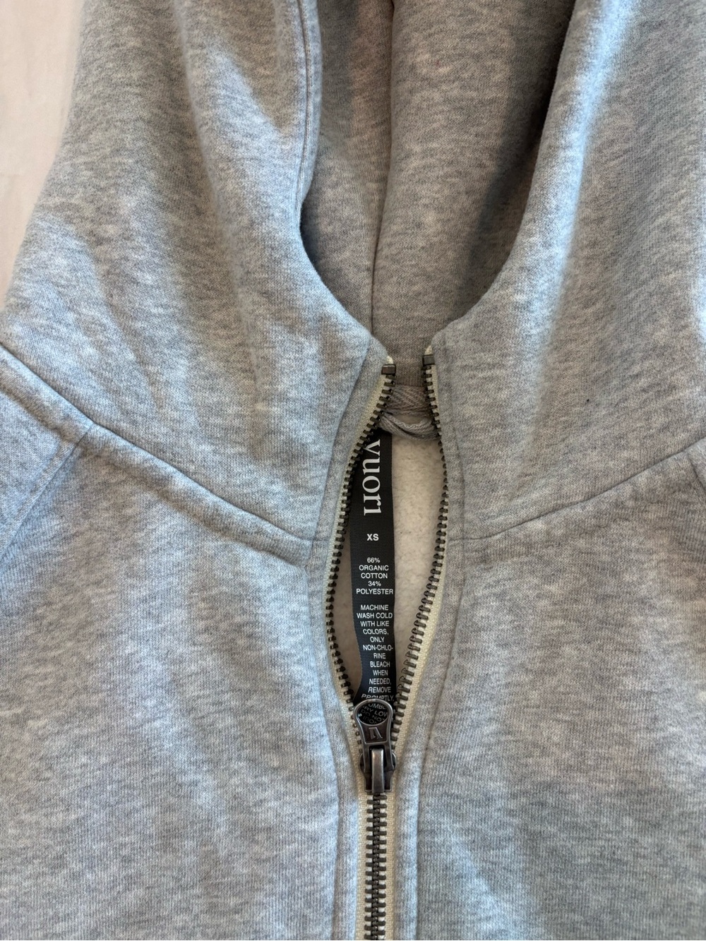 Vuori Light Gray Half-Zip Pullover Hoodie - Picture 4 of 5